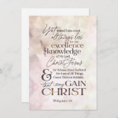 Philippinen 3:8; Wasserfarbe der Schrift Mitteilungskarte (Vorne/Hinten)