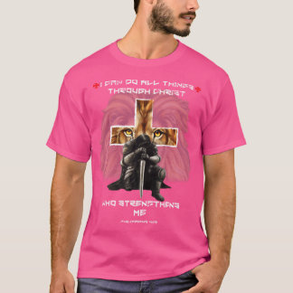 Philippinen 413 Christlich Verse Lion Cross Men Hu T-Shirt