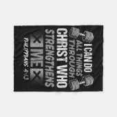 Philippinen 413 Christliche Jesus-Bodybuilding Fleecedecke (Vorderseite (Horizontal))