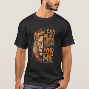 Philippinen 413 Religious Lion Strengthens Christi T-Shirt