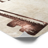 Philippinen 4:12 Christliche Typografie Bibelkunst Poster (Ecke)