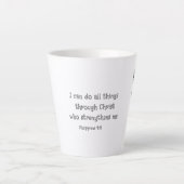 Philippinen 4:13 Abstrakte Eukalyptus-Blätter-Kart Milchtasse (Vorderseite)