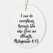 Philippinen 4:13 Benutzerdefinierte Schrift Keramik Ornament (Links)
