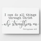 Philippinen 4:13 Bibelschrift Bauernschild Fotoplatte (Vorderseite)