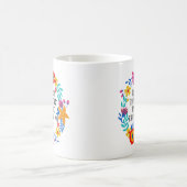 Philippinen 4:13 Bibelschrift Folk Art Floral Kaffeetasse (Mittel)