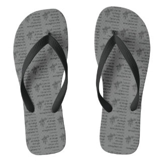 Philippinen 4:13 Bibelschrift KJV Gray Unisex Badesandalen
