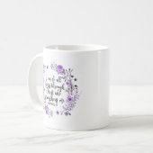 Philippinen 4:13 Bibelschrift Lila Lavendel Kaffeetasse (Vorderseite Links)