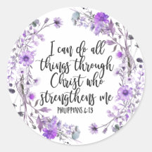 Philippinen 4:13 Bibelschrift Lila Lavendel