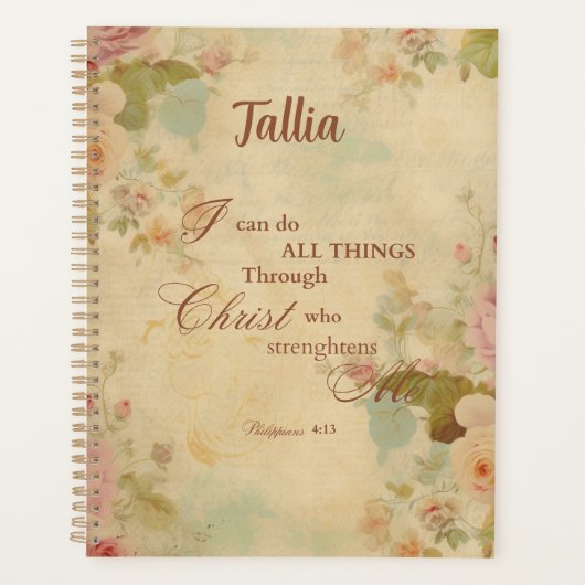 Philippinen 4:13 Bibelschrift Planer (Vorderseite)