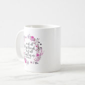 Philippinen 4:13 Bibelschrift Rosa und Lila Kaffeetasse (Vorderseite Links)