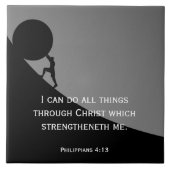 Philippinen 4:13 Bibelverse Christlich Fliese (Vorderseite)