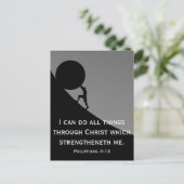 Philippinen 4:13 Bibelverse Christlich Postkarte (Stehend Vorderseite)