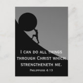 Philippinen 4:13 Bibelverse Christlich Postkarte (Vorderseite)