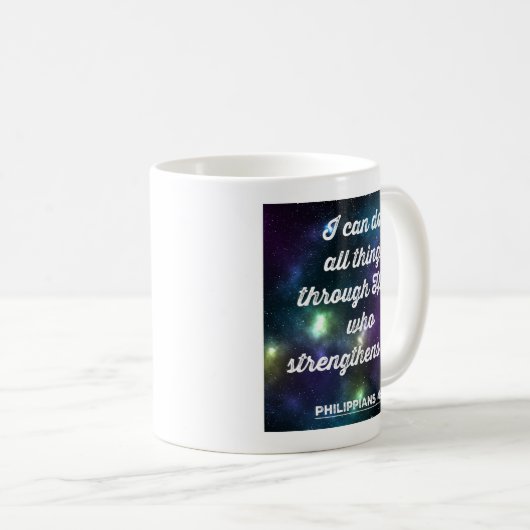 Philippinen 4:13 Bibelverse Kaffeetasse (VorderseiteRechts)
