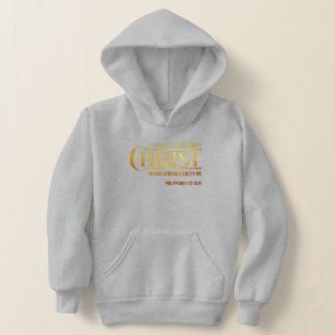 Philippinen 4:13 Bibelverse KJV Quote Boys Hoodie