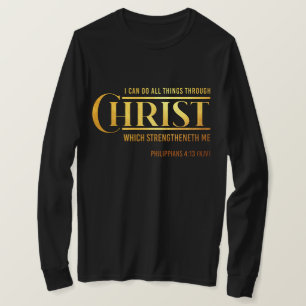 Philippinen 4:13 Bibelverse KJV Zitat Männer T-Shirt