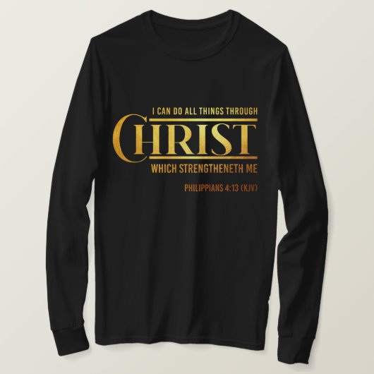 Philippinen 4:13 Bibelverse KJV Zitat Männer T-Shirt (Design vorne)