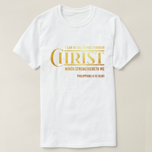 Philippinen 4:13 Bibelverse KJV Zitat Unisex T-Shirt (Design vorne)