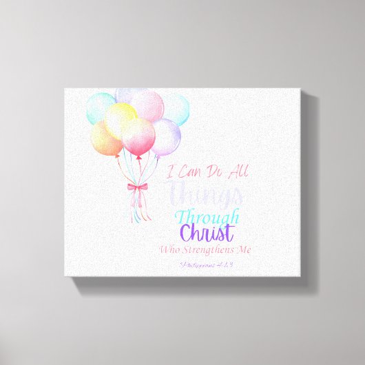 Philippinen 4:13 Bibelverse-Leinwand Leinwanddruck (Vorderseite)