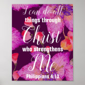 Philippinen 4:13 Bibelverse Poster (Vorne)