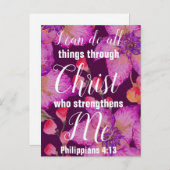 Philippinen 4:13 Bibelverse Postkarte (Vorne/Hinten)