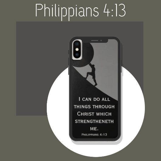 Philippinen 4:13 Bibelverse Riesengesteinenjäger Case-Mate iPhone Hülle