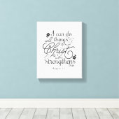 Philippinen 4:13 Bibelverse-Schrift Auswahl Farbe Leinwanddruck (Insitu (Holzboden))