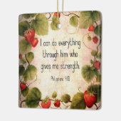 Philippinen 4:13 Bibelverse über zeitloses Design Keramikornament (Links)