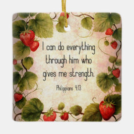 Philippinen 4:13 Bibelverse über zeitloses Design Keramikornament