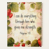 Philippinen 4:13 Bibelverse über zeitloses Design Planer (Rückseite)