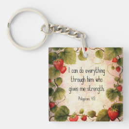 Philippinen 4:13 Bibelverse über zeitloses Design Schlüsselanhänger