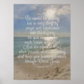 Philippinen 4:13 Bible Verse Beach Christlich Art Poster (Vorne)