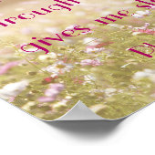 Philippinen 4:13 Bible Verse Blume Field Foto Poster (Ecke)