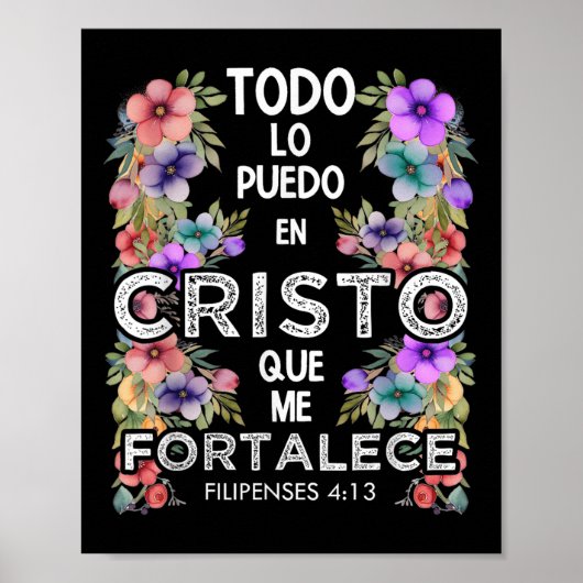 Philippinen 4_13 Christliche Verse Jes Poster (Vorne)
