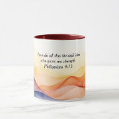 Philippinen 4:13 Christliches Bibelverse Tasse (Zentrum)