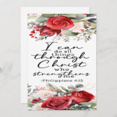 Philippinen 4:13 Ermutigungskarte Dankeskarte (Vorne/Hinten)