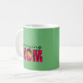 Philippinen 4:13 Gebet Mama Custom Pink Floral Kaffeetasse (Vorderseite Links)