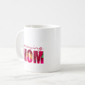 Philippinen 4:13 Gebet Mama Custom Pink Floral Kaffeetasse (Vorderseite Links)