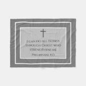 Philippinen 4:13 Grau Fleecedecke (Vorderseite (Horizontal))