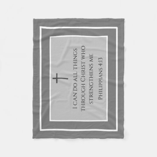 Philippinen 4:13 Grau Fleecedecke (Vorderseite)