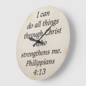 Philippinen 4:13 große wanduhr (Winkel)