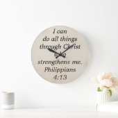 Philippinen 4:13 große wanduhr (Zuhause)