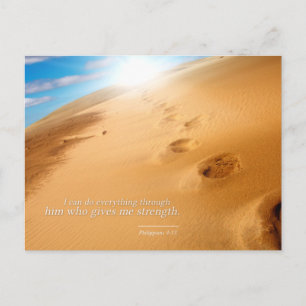 Philippinen 4:13: Ich kann alles durch ihn tun Postkarte