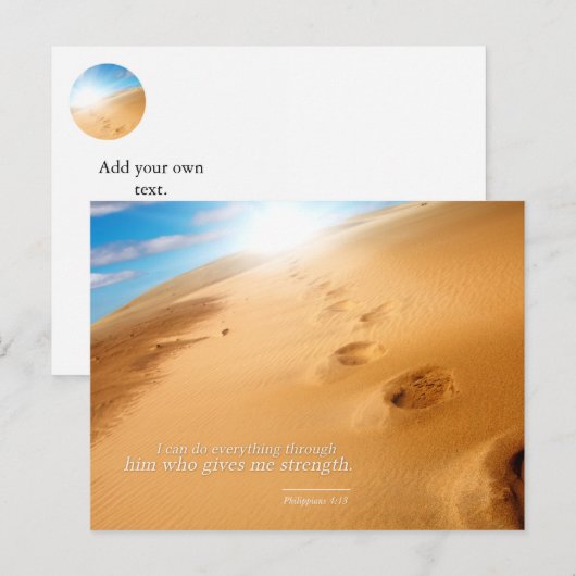 Philippinen 4:13: Ich kann alles durch ihn tun Postkarte (Vorne/Hinten)