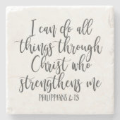 Philippinen 4:13 Ich kann alles tun Poster Steinuntersetzer (Vorderseite)