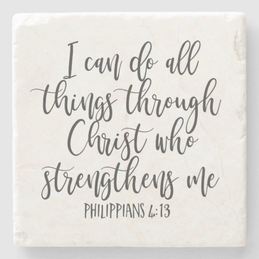 Philippinen 4:13 Ich kann alles tun Poster Steinuntersetzer (Vorderseite)