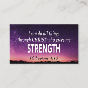 Philippinen 4:13 ICH KANN ALLES TUN Schrift Visitenkarte