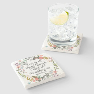 Philippinen 4:13 Ich kann alles tun Steinuntersetzer