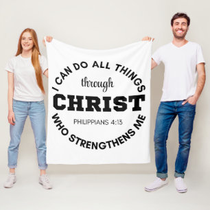 Philippinen 4:13 Ich kann alles tun, was Schrift Fleecedecke