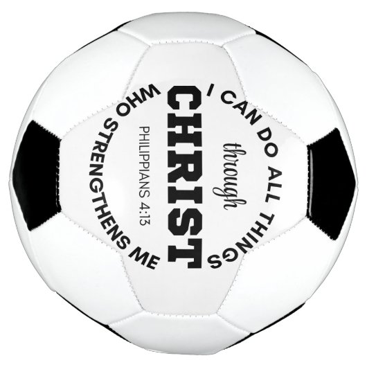 Philippinen 4:13 Ich kann alles tun, was Schrift Fußball (Gedreht)